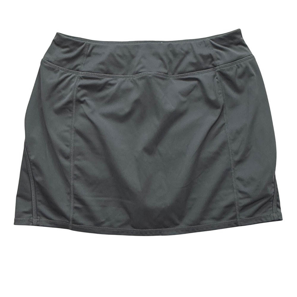 Athletic Skort Women Medium Gray Built-in Shorts Pocket Tennis Golf